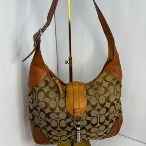 Coach Brown and Tan Hobo Bag